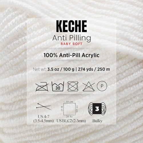 Soft DailyKnit DK Yarn, 100% Anti-Pilling Acrylic for Knitting
