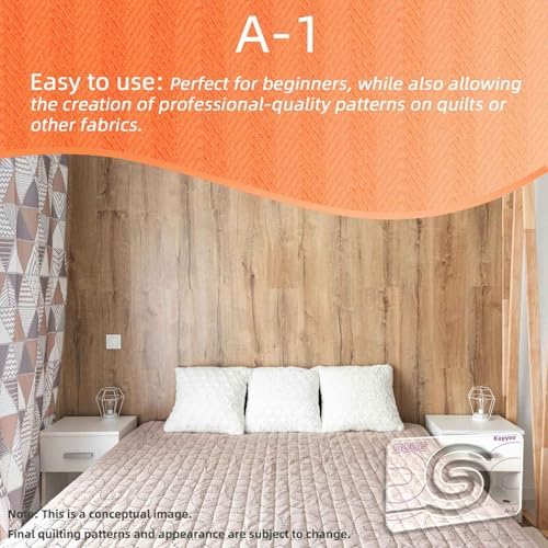 3Pcs Free Motion Quilting Templates with Non-Slip Grips, Quilting