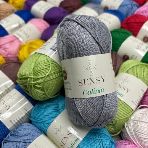 S Sensy Calinia-Mercerized Giza Cotton #2 Fine Yarn 5 Pack Orange