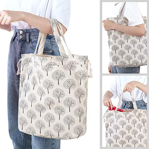 Teamoy Knitting Bag Tote, Yarn Storage Crochet Bag Organizer, Tree