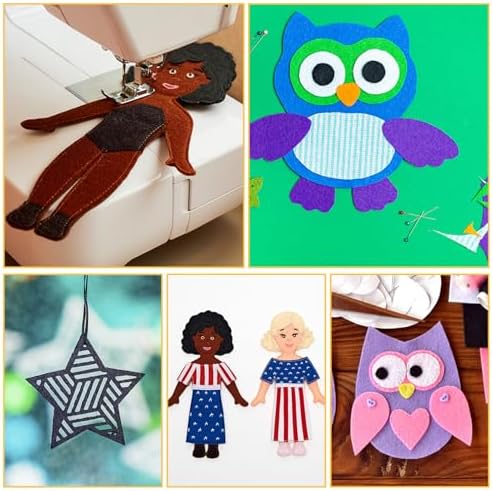 60PCS Felt Sheets Fabric, 4" X 4" Soft Felt Fabric for Crafts
