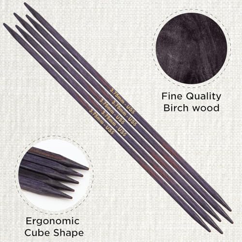 KnitPro J’Adore Cubics Double Pointed Needles 6" (15cm) | US Size 5