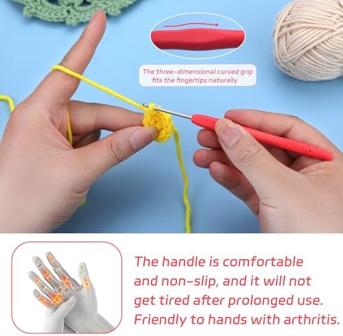 QMNNMA 2.75 mm Crochet Hook, Ergonomic Crochet Hooks, Crochet Needles