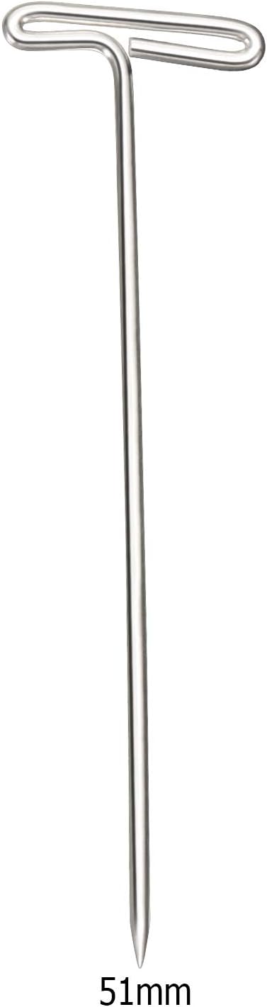 Blulu 150 Pieces T Pins 2 Inch Stainless Steel Wig Pins for Sewing