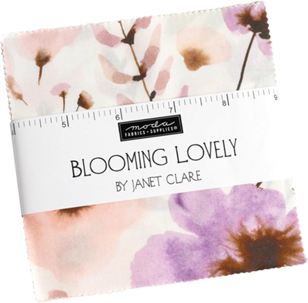 Blooming Lovely Charm Pack by Janet Clare 5-inch Precut Fabric Squares