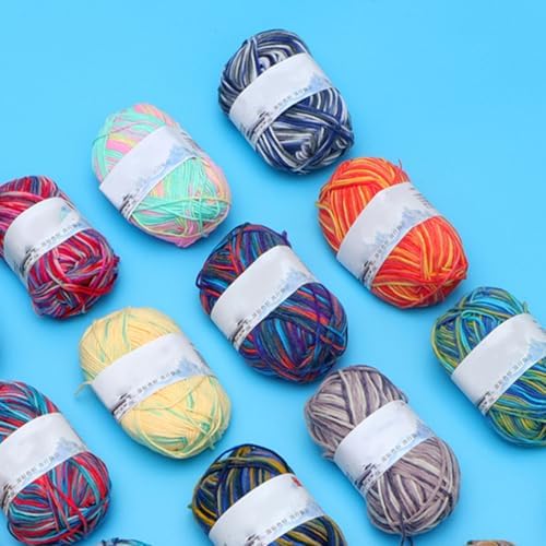 20 Roll Gradient Space Dye Yarn, Polyester Cotton Blend