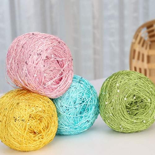 White Sliver Sequin & Sparkle Art Yarn - 100g