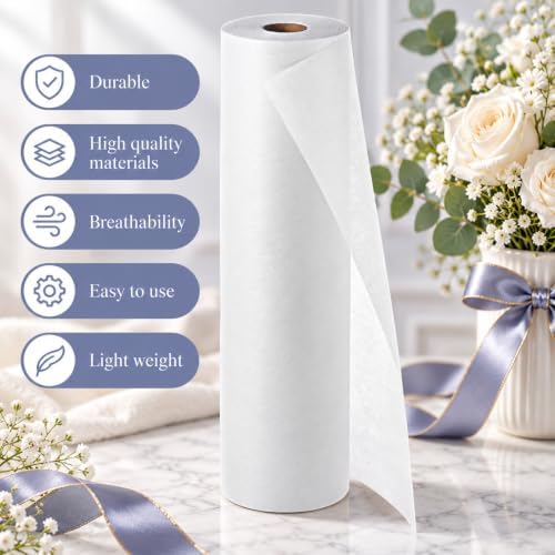 17in × 60yd Medium Weight Non-Woven Fusible Interfacing for Sewing