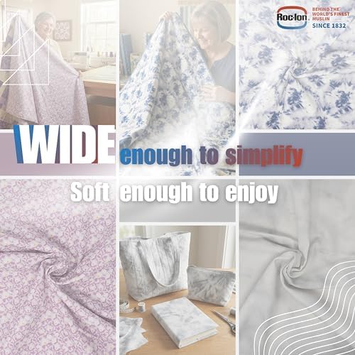 ROC-lon® 100% Cotton, 108" Wide, Preshrunk, Lightweight, Quilt Backing