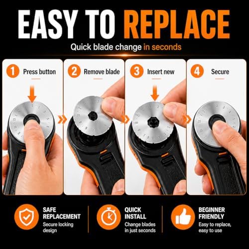 28mm Rotary Cutter Blades 10 Pack SKS-7 Steel