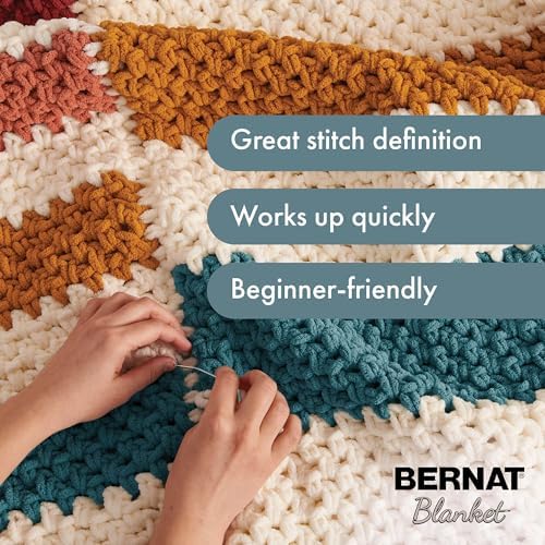 Bernat Blanket Yarn Super Bulky Soft Chenille Yarn Clary Sage 2-Pack