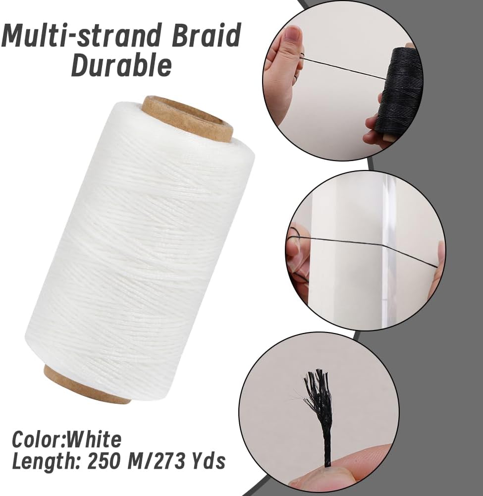TLKKUE Upholstery Repair Waxed Thread Kit 273 Yards Sewing Thread