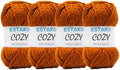 Estako Cozy Thick & Quick Yarn, 20% Wool 80% Acrylic, Dark Orange