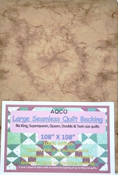 108"x108" Quilt Backing Fabric, Large, Seamless, from AQCO, Marble