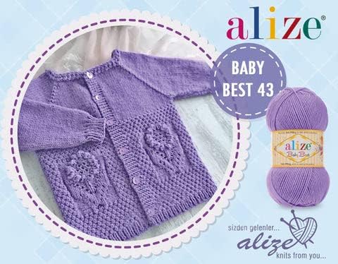 Alize Baby Best Soft Baby Yarn, Worsted Yarn 90% Anti-Pilling Acrylic