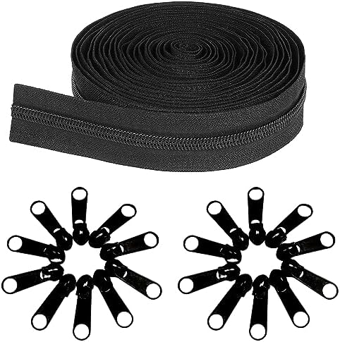 #10 Zippers Nylon Coil Zippers by The Yard Bulk, 360 Inch 10 Yards