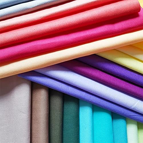 50 Pcs Quilting Fabric Bundles 8" x 8" (20cm×20cm) Solid Colors Pure