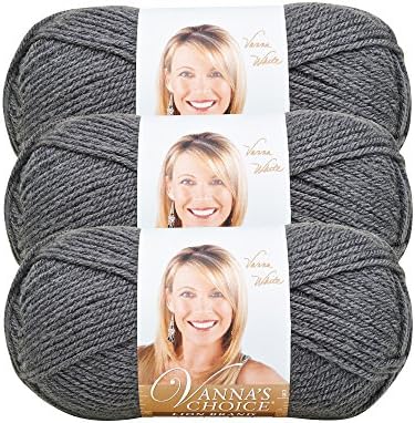 Lion Brand Vanna's Choice Yarn (3-Pack) Charcoal Grey 860-151