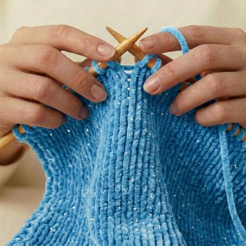 Jelly Chunky Glitter Chenille Blanket Yarn for Crocheting and Knitting