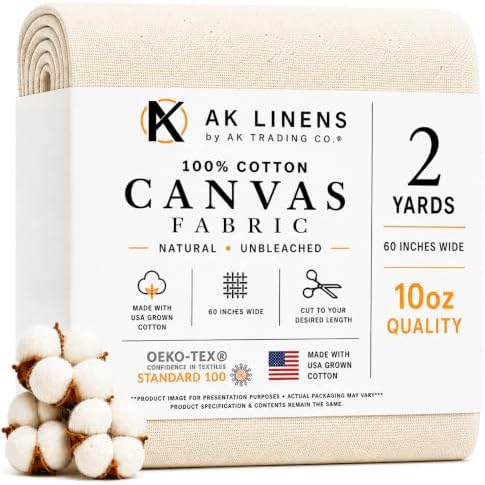 AK TRADING CO. | Premium 10oz Natural Cotton Duck Canvas Fabric