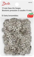 Sew On Snaps Size 1 Nickel 72 Sets