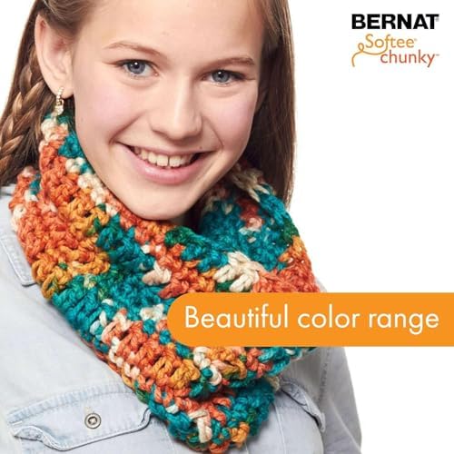 Bernat Softee Chunky Yarn, 3.5 Oz, Gauge 6 Super Bulky, Pumpkin