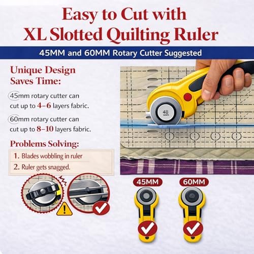 Slotted Quilting Ruler, 17-3/4 x 22"