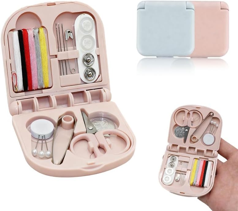 Reroon 2 Pack Mini Travel Sewing Kit for Adult & Kid | Portable Sewing
