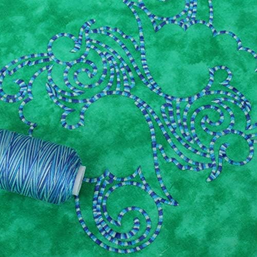 ThreadArt Multicolor Cotton Thread, 600M 40/3, Ocean Teals 3328