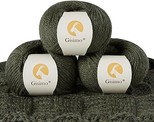 100% Merino Wool Yarn, 3-Ply Luxurious and Soft Yarn for Hand Knitting