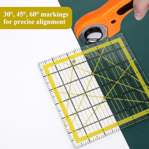 7 Pieces Quilting Rulers Templates, 2.5",3.5", 5",6", 8.5", 10.5",12"