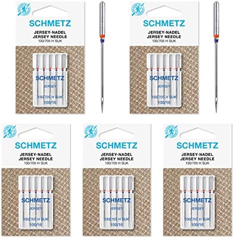 25 Schmetz Jersey Ball Point Sewing Machine Needles 130/705 H SUK Size