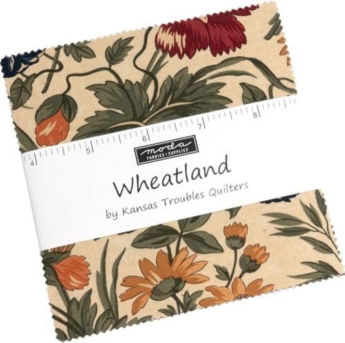 Moda Fabrics Wheatland Charm Pack 5-inch Precut Fabric Squares, 42 pcs