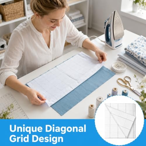 EIHPDEI 48 Inches x 8 yd Fusible Interfacing with 2.5 x 2.5 Inches