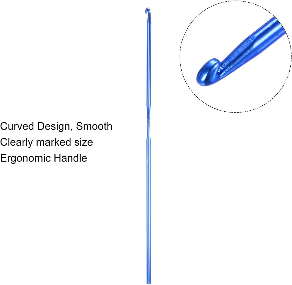 uxcell Aluminum Crochet Hook 2.5mm Knitting Needles for DIY Craft Yarn