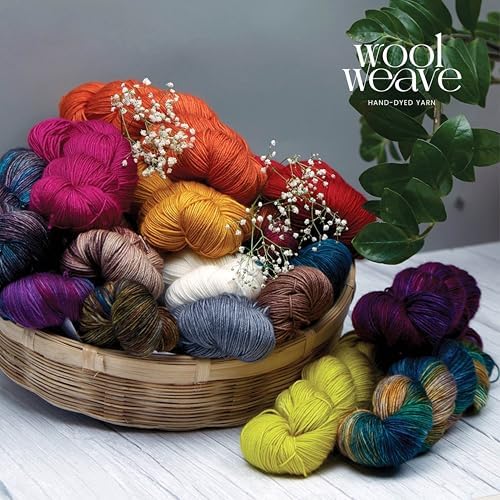 Woolweave Fingering Weight Yarn - Hand Dyed Variegated Yarn, 75%