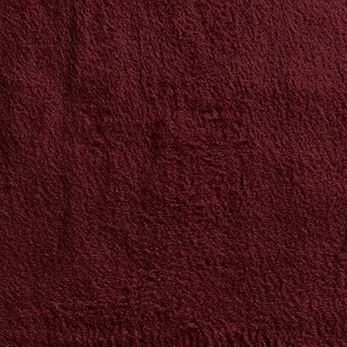 Burgundy Anti-Pill Fleece Fabric By The Yard
