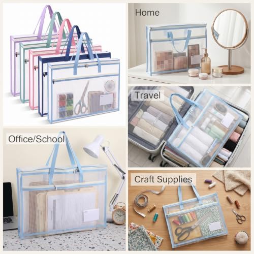 5 Pcs Sew Project Bags for Quilting A3 Size Needlepoint Project Bag