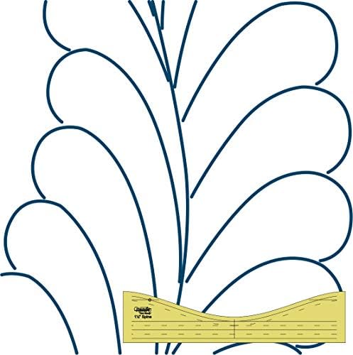 Westalee Design Feather Spine Quilt Template High Shank (12")