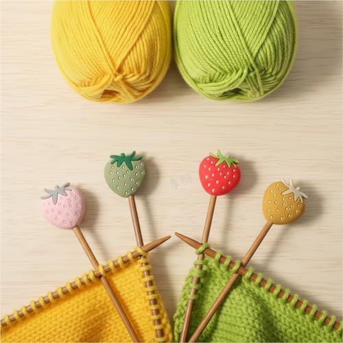 4 Pcs Knitting Needle Point Protectors, Needle Stoppers Cartoon