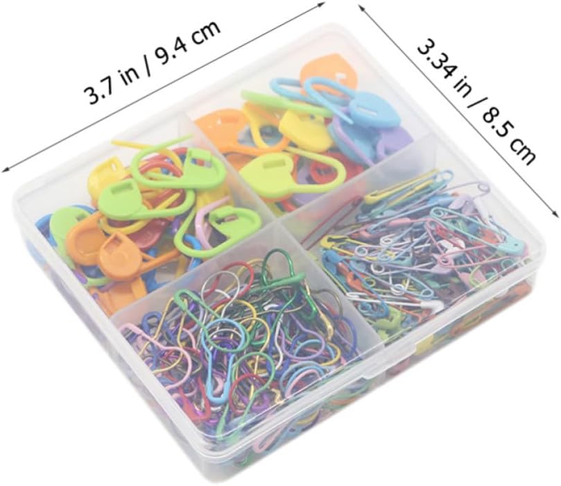 Angoily Heart Shaped Stitch Markers for Knitting Crochet, Colorful Set