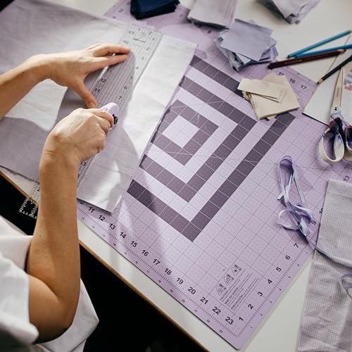 Fiskars 18" x 24" Self Healing Cutting Mat for Sewing, Lilac Mountain