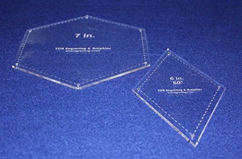 Hexagon/Diamond Set - 2 Piece Specialty-1/8 Inch -Quilt Templates