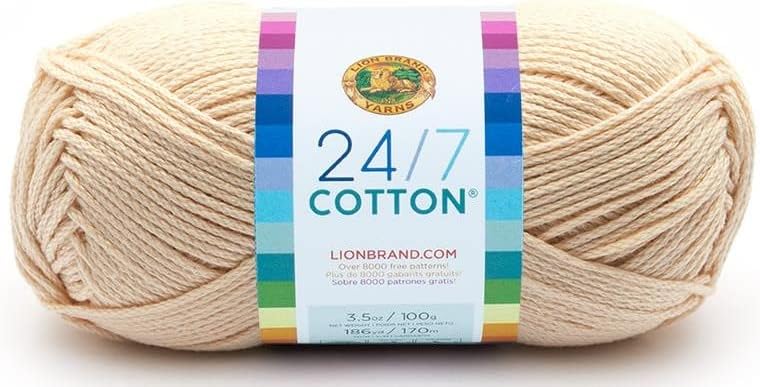 Lion Brand Yarn - 24/7 Cotton - Six Skein Assortment (Olive Tree)