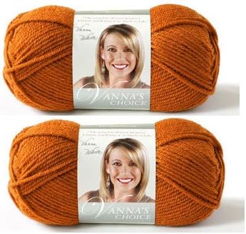 Bulk Buy: Vanna's Choice Lion Brand Yarn (2-Pack) (Rust)