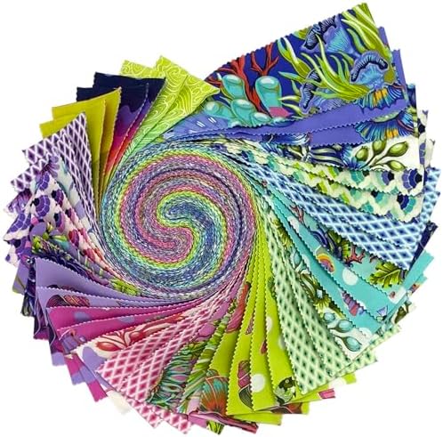 Tula Pink Floral Reef Design Roll 40 2.5-inch Strips Jelly Roll