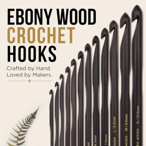 Lantern Moon Ebony Wood Single Ended Crochet Hook | US Size E (3.5mm)