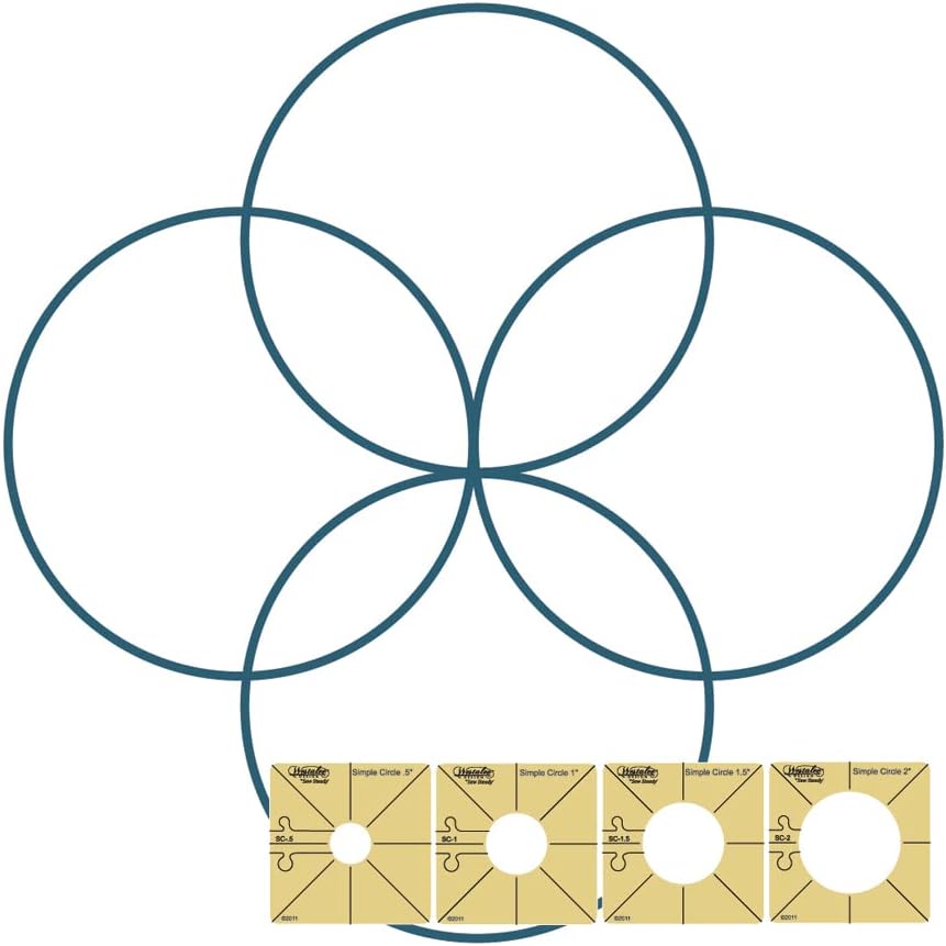 Westalee Design Simple Circles Template Set 2 (4pc Set) (High Shank)