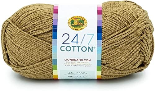 Lion Brand Yarn - 24/7 Cotton - Six Skein Assortment (Olive Tree)
