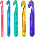 5Pcs Large Crochet Hooks Set,12-25mm Ergonomic Crochet Needles for